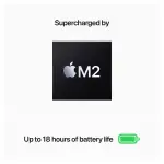 Apple MacBook Air 13" , M2 chip With 8-core CPU and 8-core GPU, 256GB SSD, Midnight, English Keyboard